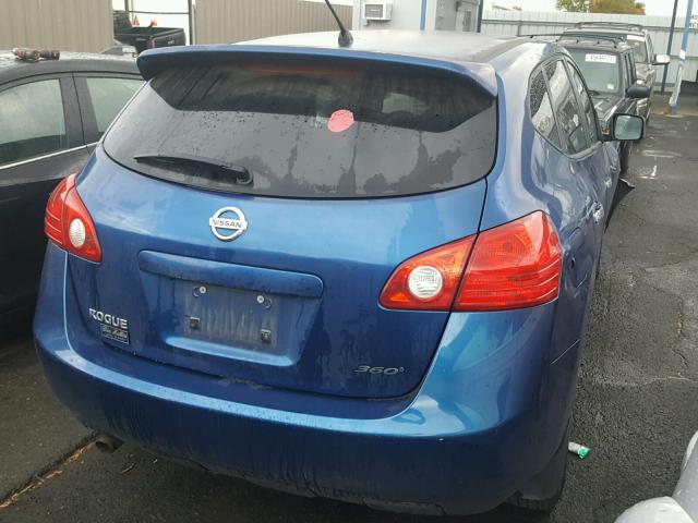 JN8AS5MT6AW006419 - 2010 NISSAN ROGUE S BLUE photo 4