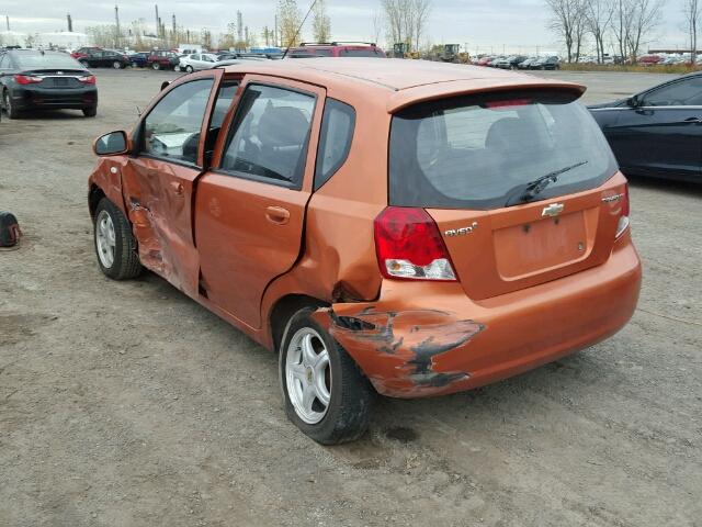 KL1TD696X6B681106 - 2006 CHEVROLET AVEO BASE ORANGE photo 3
