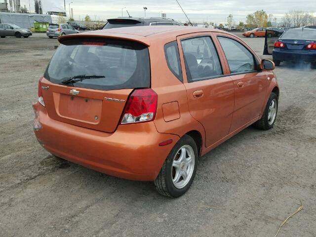 KL1TD696X6B681106 - 2006 CHEVROLET AVEO BASE ORANGE photo 4