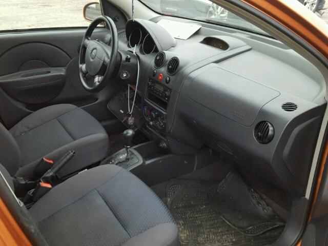 KL1TD696X6B681106 - 2006 CHEVROLET AVEO BASE ORANGE photo 5