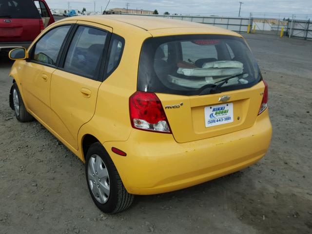 KL1TD66667B794282 - 2007 CHEVROLET AVEO BASE Сары фото 3