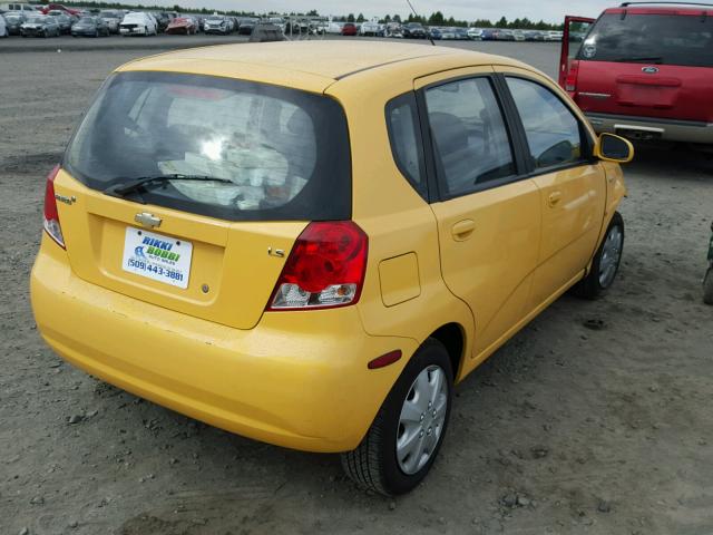 KL1TD66667B794282 - 2007 CHEVROLET AVEO BASE Сары фото 4