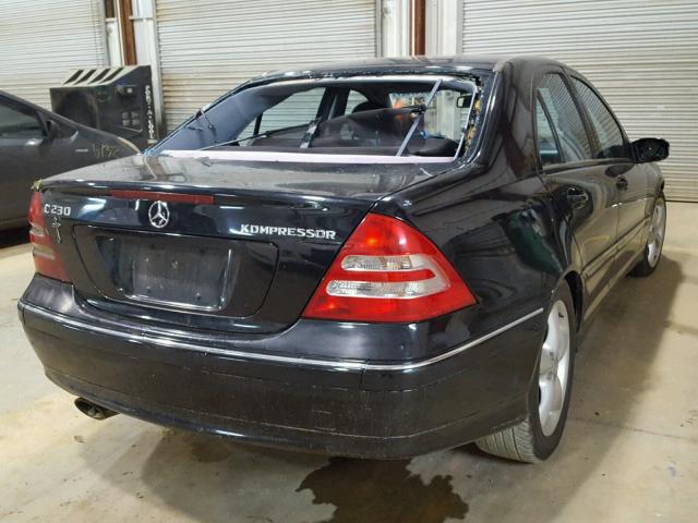 WDBRF40J04A596912 - 2004 MERCEDES-BENZ C 230K SPO BLACK photo 4