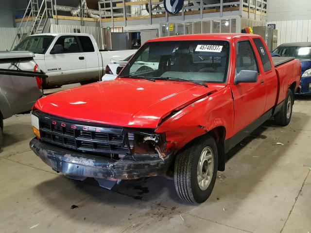 1B7FL23X5NS564941 - 1992 DODGE DAKOTA RED photo 2