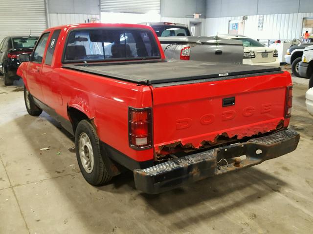 1B7FL23X5NS564941 - 1992 DODGE DAKOTA RED photo 3