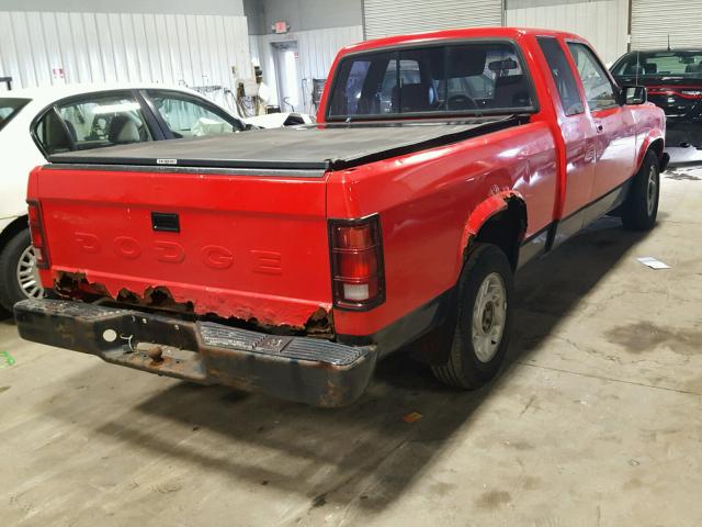 1B7FL23X5NS564941 - 1992 DODGE DAKOTA RED photo 4