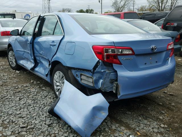 4T1BD1FK2DU085736 - 2013 TOYOTA CAMRY HYBR BLUE photo 3