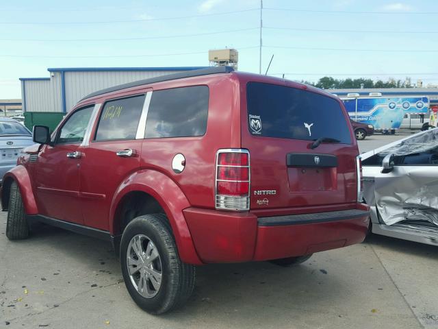 1D8GT28K88W137284 - 2008 DODGE NITRO RED photo 3