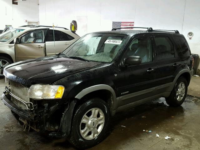 1FMYU04171KF54423 - 2001 FORD ESCAPE BLACK photo 2