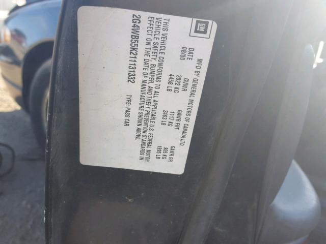 2G4WB55K211131332 - 2001 BUICK REGAL LS GREEN photo 10