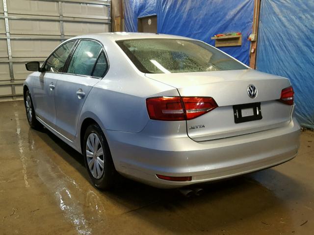 3VW2K7AJ5FM278317 - 2015 VOLKSWAGEN JETTA BASE Արծաթագույն լուսանկար 3