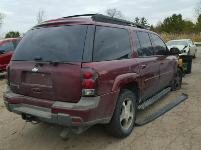 1GNET16S956159414 - 2005 CHEVROLET TRAILBLAZE MAROON photo 4