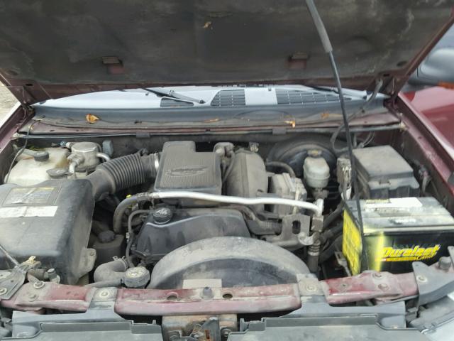 1GNET16S956159414 - 2005 CHEVROLET TRAILBLAZE MAROON photo 7