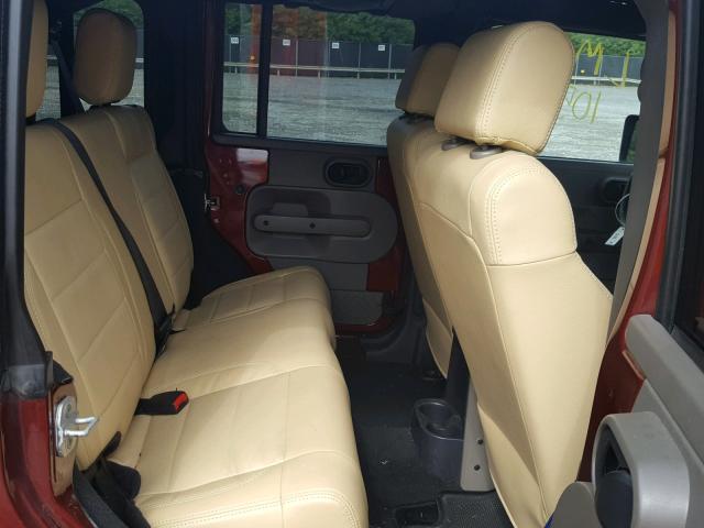 1J4GA59167L173643 - 2007 JEEP WRANGLER S BURGUNDY photo 6