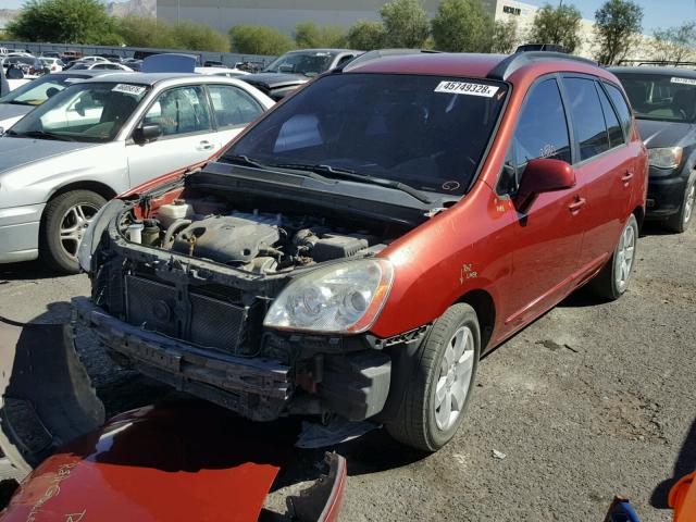 KNAFG526887152676 - 2008 KIA RONDO LX RED photo 2