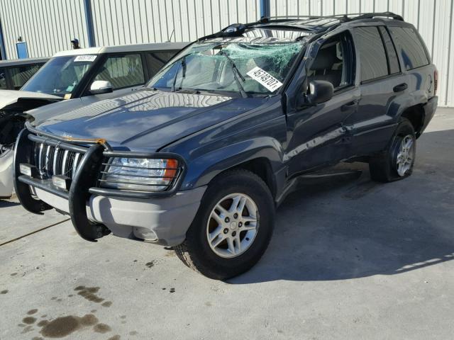 1J4GX48S83C520595 - 2003 JEEP GRAND CHER BLUE photo 2