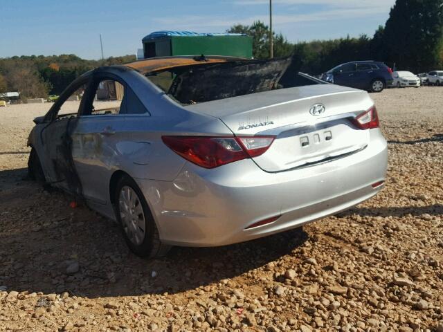 5NPEB4AC7CH461803 - 2012 HYUNDAI SONATA GLS SILVER photo 3