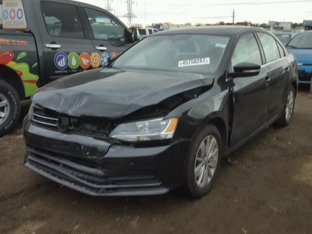 3VWD07AJ1FM278104 - 2015 VOLKSWAGEN JETTA SE BLACK photo 2