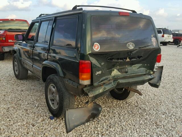 1J4FT68S1WL108476 - 1998 JEEP CHEROKEE S GREEN photo 3