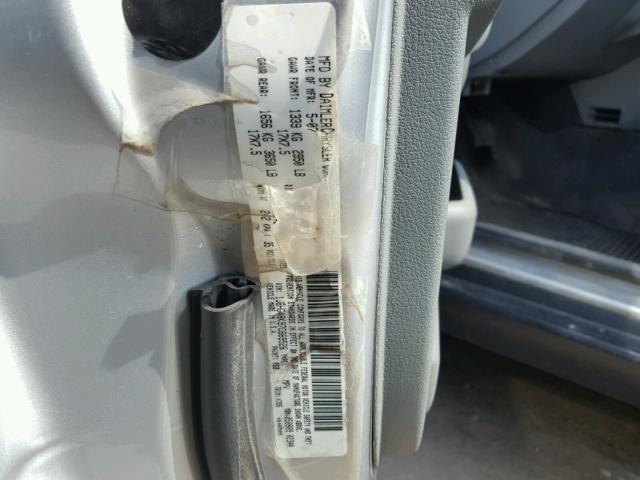 1J8HG48K97C669526 - 2007 JEEP COMMANDER SILVER photo 10