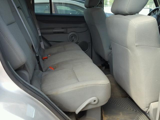 1J8HG48K97C669526 - 2007 JEEP COMMANDER SILVER photo 6
