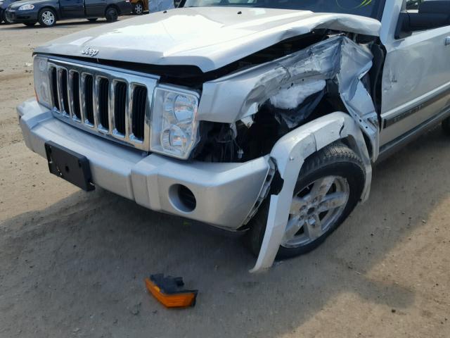 1J8HG48K97C669526 - 2007 JEEP COMMANDER SILVER photo 9