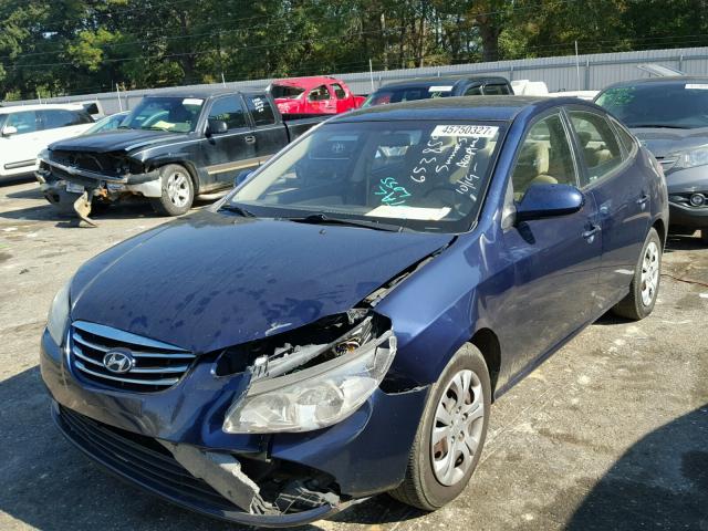 KMHDU4AD6AU039115 - 2010 HYUNDAI ELANTRA BL BLUE photo 2