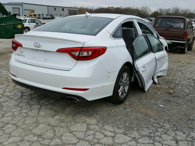 5NPE24AF8HH452089 - 2017 HYUNDAI SONATA SE WHITE photo 4