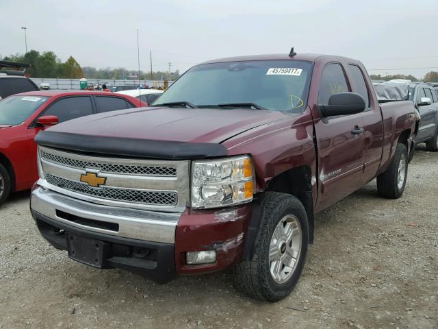 1GCEK29089Z230019 - 2009 CHEVROLET SILVERADO MAROON photo 2