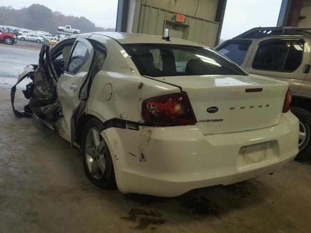 1B3BD1FB7BN559323 - 2011 DODGE AVENGER WHITE photo 3