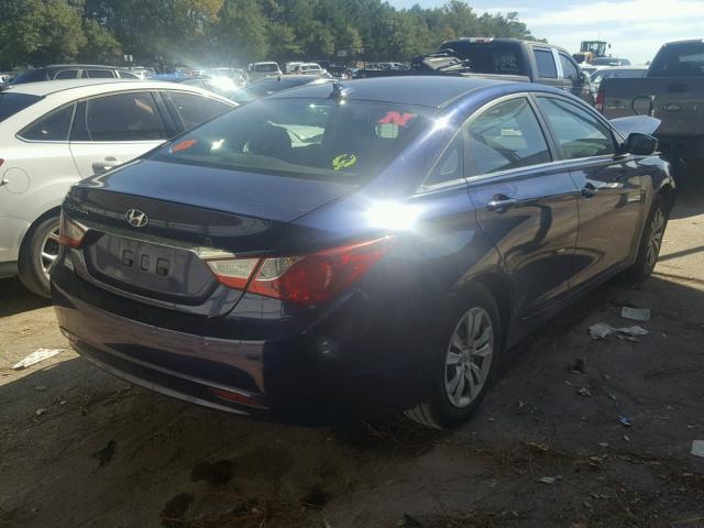 5NPEB4AC2CH310125 - 2012 HYUNDAI SONATA GLS BLUE photo 4