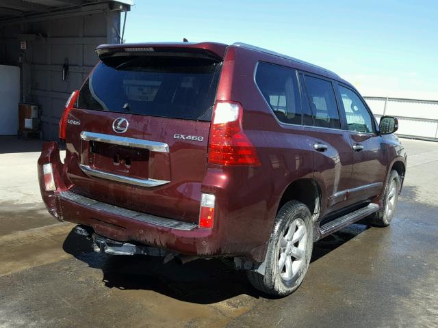 JTJJM7FX0A5013113 - 2010 LEXUS GX PREMIUM MAROON photo 4