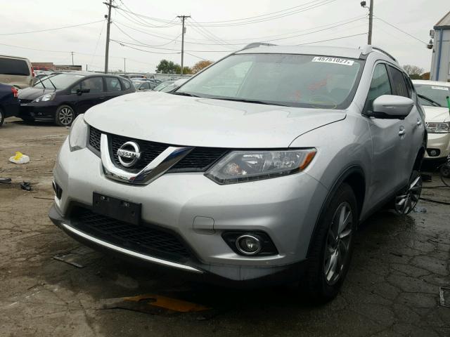 5N1AT2MV1EC793100 - 2014 NISSAN ROGUE SILVER photo 2