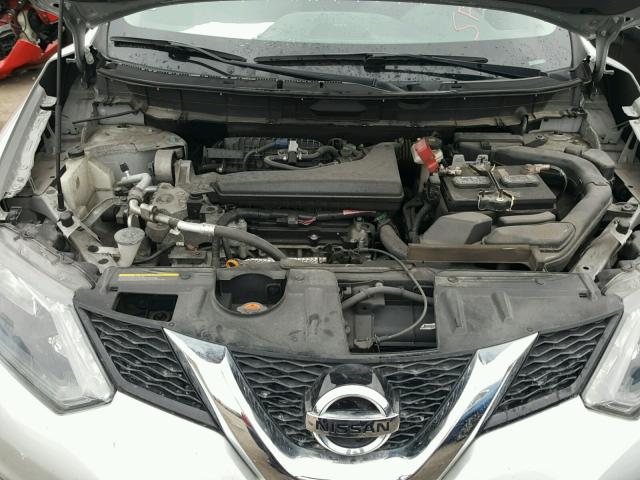 5N1AT2MV1EC793100 - 2014 NISSAN ROGUE SILVER photo 7