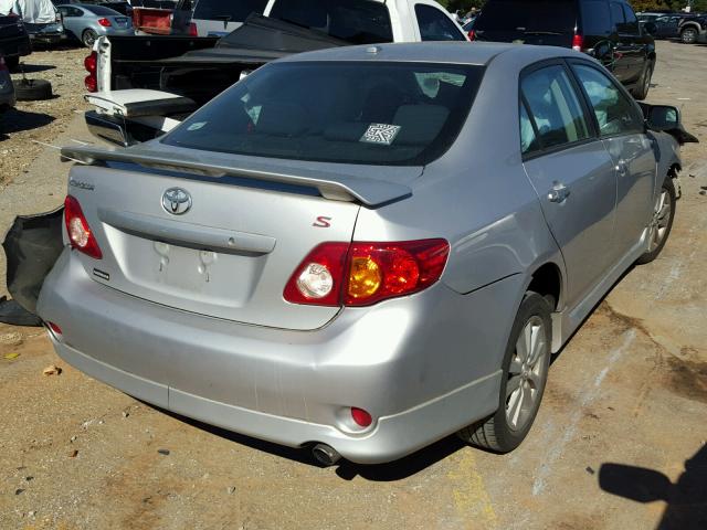 2T1BU4EE5AC513096 - 2010 TOYOTA COROLLA BA SILVER photo 4