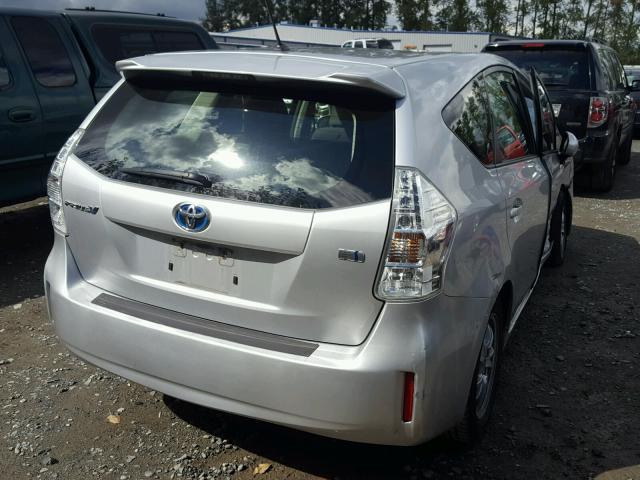 JTDZN3EU7D3244495 - 2013 TOYOTA PRIUS V SILVER photo 4