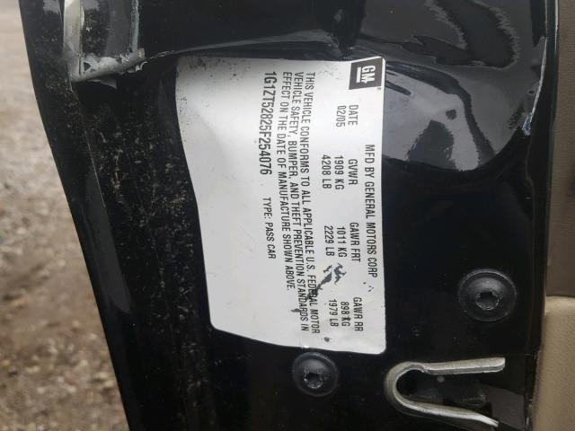 1G1ZT52825F254076 - 2005 CHEVROLET MALIBU LS 黑色 照片 10