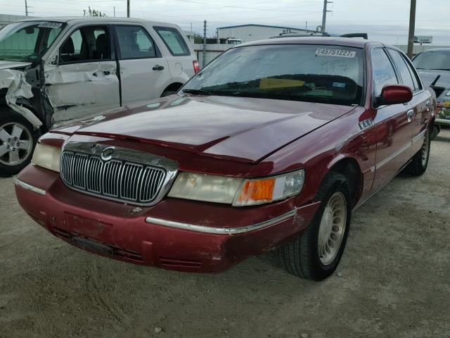 2MEFM75W21X609497 - 2001 MERCURY GRAND MARQ BURGUNDY photo 2