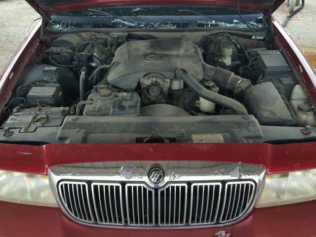 2MEFM75W21X609497 - 2001 MERCURY GRAND MARQ BURGUNDY photo 7