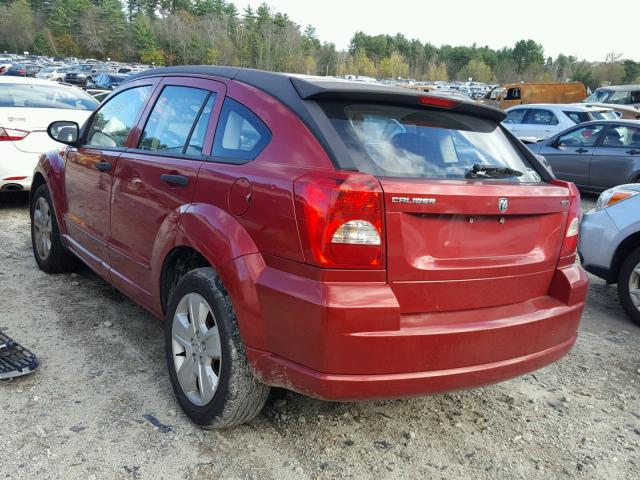 1B3HB48B57D540796 - 2007 DODGE CALIBER SX RED photo 3