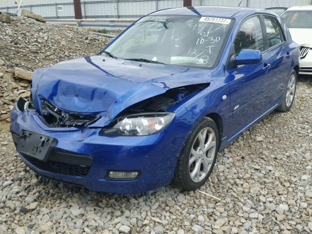 JM1BK343371689397 - 2007 MAZDA 3 HATCHBAC BLUE photo 2