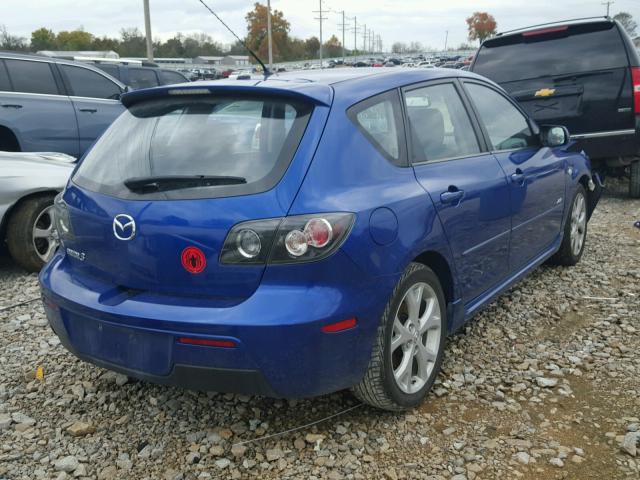 JM1BK343371689397 - 2007 MAZDA 3 HATCHBAC BLUE photo 4