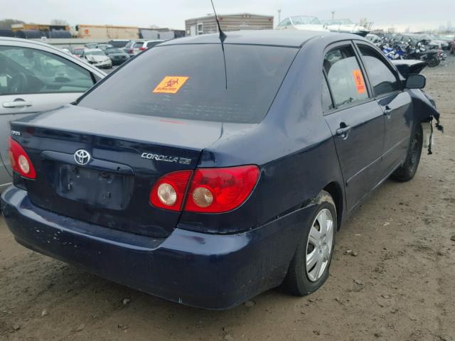 1NXBR32E25Z355370 - 2005 TOYOTA COROLLA BLUE photo 4