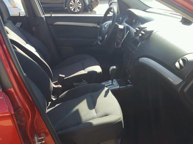 KL1TD5DE6AB107247 - 2010 CHEVROLET AVEO LS 红色 照片 5