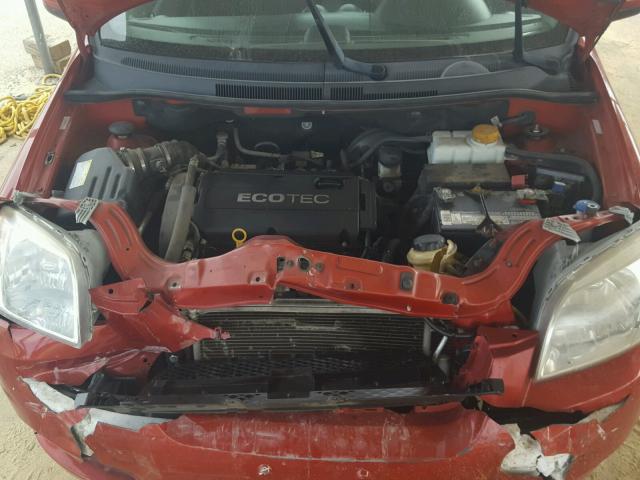 KL1TD5DE6AB107247 - 2010 CHEVROLET AVEO LS 红色 照片 7