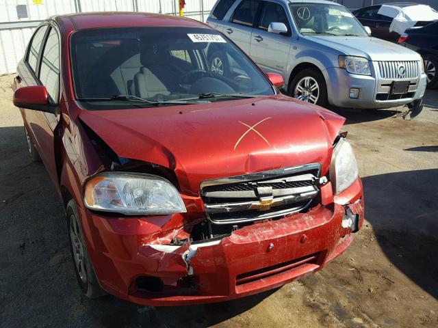 KL1TD5DE6AB107247 - 2010 CHEVROLET AVEO LS RED photo 9