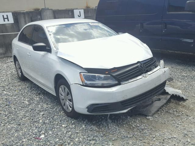 3VW2K7AJ3EM412028 - 2014 VOLKSWAGEN JETTA BASE თეთრი ფოტო 1