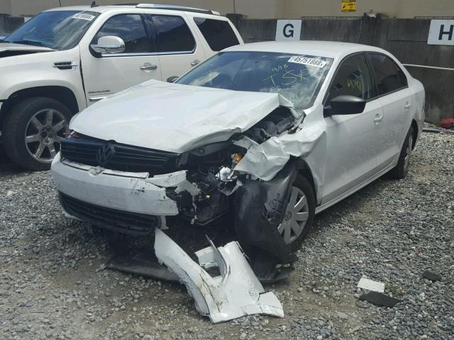 3VW2K7AJ3EM412028 - 2014 VOLKSWAGEN JETTA BASE თეთრი ფოტო 2