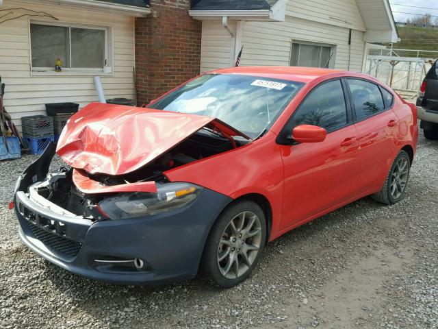 1C3CDFBB7FD224374 - 2015 DODGE DART SXT ORANGE photo 2