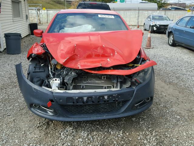 1C3CDFBB7FD224374 - 2015 DODGE DART SXT ORANGE photo 9